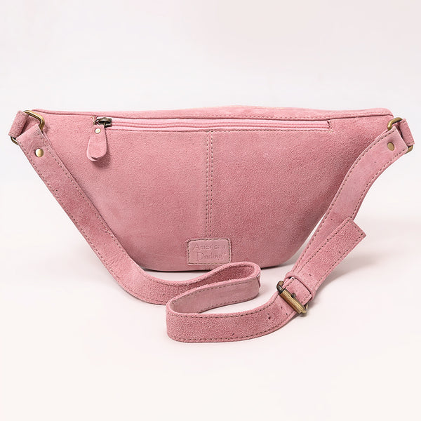 ADBGA668 American Darling Genuine Leather Fanny Pack with Boot Stitch Embroidery
