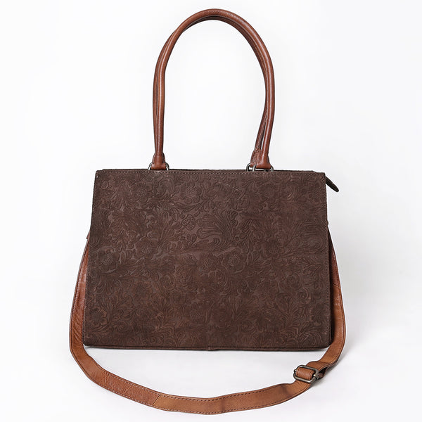 ADBG1644 American Darling Western Leather Damascus Tote Bag with Genuine Leather Handles and Spacious Interior