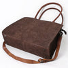 ADBG1644 American Darling Western Leather Damascus Tote Bag with Genuine Leather Handles and Spacious Interior