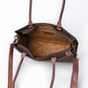 ADBG1644 American Darling Western Leather Damascus Tote Bag with Genuine Leather Handles and Spacious Interior
