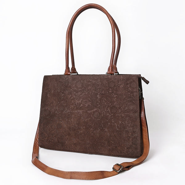 ADBG1644 American Darling Western Leather Damascus Tote Bag with Genuine Leather Handles and Spacious Interior