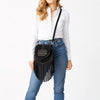 ADBGA713 American Darling Western Boot Stitched Genuine Suede Leather Fringe Messenger Bag