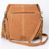 ADBGA713 American Darling Western Boot Stitched Genuine Suede Leather Fringe Messenger Bag