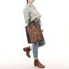 ADBGA642 American Darling Hand Tooled Genuine Leather Tote Bag Floral Carved