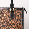 ADBGA642 American Darling Hand Tooled Genuine Leather Tote Bag Floral Carved