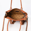 ADBG1649 American Darling Western Genuine Suede Leather Tote Bag with Tooled Accents & Fringes Genuine Handcrafted Design