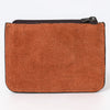 ADBG1655 American Darling Western Genuine Suede Leather Card Holder with Buck Stitching Handcrafted Compact Design