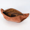 ADBG1660 American Darling Handcrafted Western Leather Fanny Pack with Buck-Stitched Genuine Suede & Tooled Accents