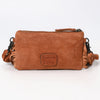 ADBG1662 American Darling Western Genuine Suede Leather Small Cross Body Bag with & Hand-Tooled Accents