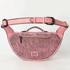 ADBGZ829 Hand-Tooled Leather Western Belt Bag - Floral Fanny Pack with Adjustable Strap