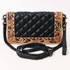 ADBG1667 American Darling Handcrafted Western Leather Organiser Bag Floral Tooled Panel