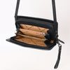 ADBG1667 American Darling Handcrafted Western Leather Organiser Bag Floral Tooled Panel
