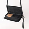 ADBG1667 American Darling Handcrafted Western Leather Organiser Bag Floral Tooled Panel