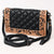 ADBG1667 American Darling Handcrafted Western Leather Organiser Bag Floral Tooled Panel