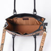 ADBG1671 American Darling Hand-Tooled Floral Western Leather Tote Bag - Quilted Shoulder Purse