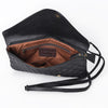 ADBG1672 American Darling Black Western Crossbody Bag - Hand Tooled Floral Flap & Quilted Leather