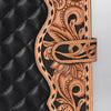 ADBG1676 American Darling Hand-Tooled Floral Leather Portfolio Bag - Quilted Western Organiser
