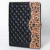 ADBG1676 American Darling Hand-Tooled Floral Leather Portfolio Bag - Quilted Western Organiser