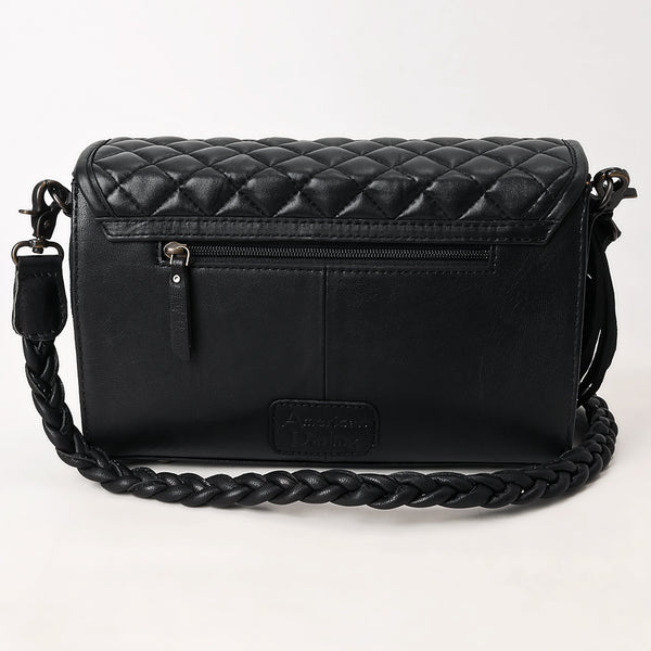 ADBG1678 American Darling Hand-Tooled Western Leather Crossbody Bag with Fringe & Floral Carving