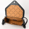 ADBG1678 American Darling Hand-Tooled Western Leather Crossbody Bag with Fringe & Floral Carving