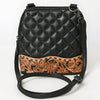 ADBG1679 American Darling Quilted Leather Crossbody | Hand-Tooled Floral Accent Bag