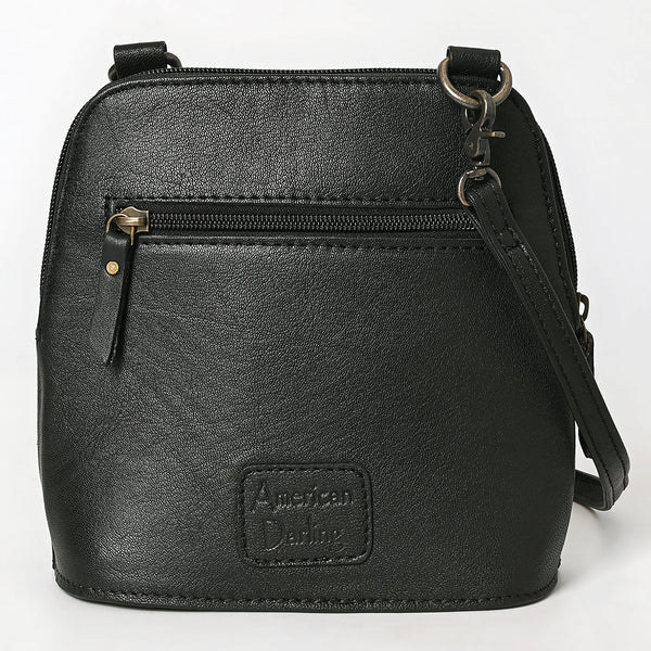 ADBG1679 American Darling Quilted Leather Crossbody | Hand-Tooled Floral Accent Bag