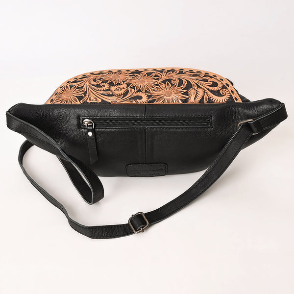 ADBG1680 American Darling Quilted Leather Fanny Pack | Tooled Floral Waist Bag