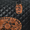 ADBG1681 American Darling Quilted Leather Speedy Bag | Hand-Tooled Floral Waist Bag