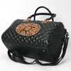 ADBG1681 American Darling Quilted Leather Speedy Bag | Hand-Tooled Floral Waist Bag
