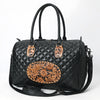 ADBG1681 American Darling Quilted Leather Speedy Bag | Hand-Tooled Floral Waist Bag