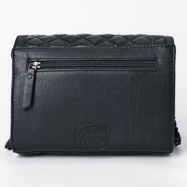 ADBG1685 American Darling Quilted Leather Crossbody | Hand-Tooled Floral Accent Purse