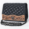 ADBG1685 American Darling Quilted Leather Crossbody | Hand-Tooled Floral Accent Purse