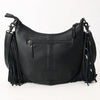 ADBG1686 American Darling Large Quilted Crossbody Hobo | Hand-Tooled Yoke Fringe Bag