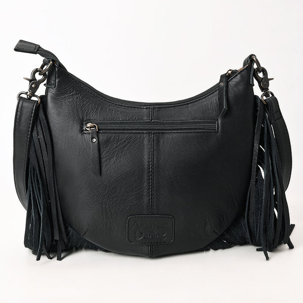 ADBG1686 American Darling Large Quilted Crossbody Hobo | Hand-Tooled Yoke Fringe Bag