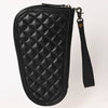 ADGC108 Black Quilted & Tooled Leather Pistol Case - Western Daisy by American Darling