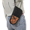 ADGC108 Black Quilted & Tooled Leather Pistol Case - Western Daisy by American Darling
