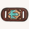 ADSRG105 American Darling Hand Tooled Leather Scarf Ring - Vegetable-Tanned Sunflower Scarf Slide
