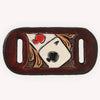 ADSRG105 American Darling Hand Tooled Leather Scarf Ring - Vegetable-Tanned Sunflower Scarf Slide