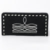 ADBG1687A American Darling Black Genuine Suede Clutch Bag | Western Boot Stitched Wallet