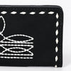 ADBG1687A American Darling Black Genuine Suede Clutch Bag | Western Boot Stitched Wallet