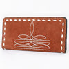 ADBG1687 American Darling Genuine Suede Clutch Bag | Western Boot Stitched Wallet