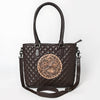 ADBG1689 American Darling Quilted Leather Tote Bag | Hand-Tooled Floral Accent Carryall