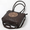 ADBG1689 American Darling Quilted Leather Tote Bag | Hand-Tooled Floral Accent Carryall