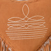 ADBGA733 American Darling Fringe Boot Stitched Genuine Leather Small Cross body Bag