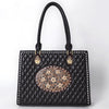 ADBGA735 American Darling Hand Tooled Floral Carved Genuine Leather Tote Bag