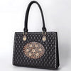 ADBGA735 American Darling Hand Tooled Floral Carved Genuine Leather Tote Bag