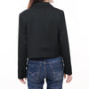 ADBZ060 American Darling Fabric Western Blazer with Harness Leather Lapels