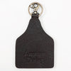 ADKRM137 Hand-Painted Leather Keyring Twin Cactus & Aztec Blanket Design