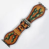ADWAM126 American Darling Hand Painted Leather I watch Strap - Western Prickly Pear Cactus Series
