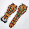 ADWAM126 American Darling Hand Painted Leather I watch Strap - Western Prickly Pear Cactus Series